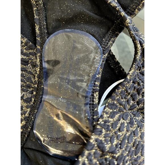 Andie Swim The Tropez Bikini Bottom In Black and Gold Print Size M NWT - Picture 5 of 7